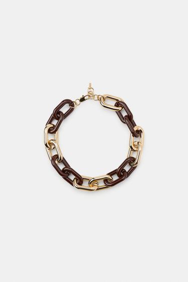 CONTRAST CHAIN LINK NECKLACE - Golden by Zara - Image 0