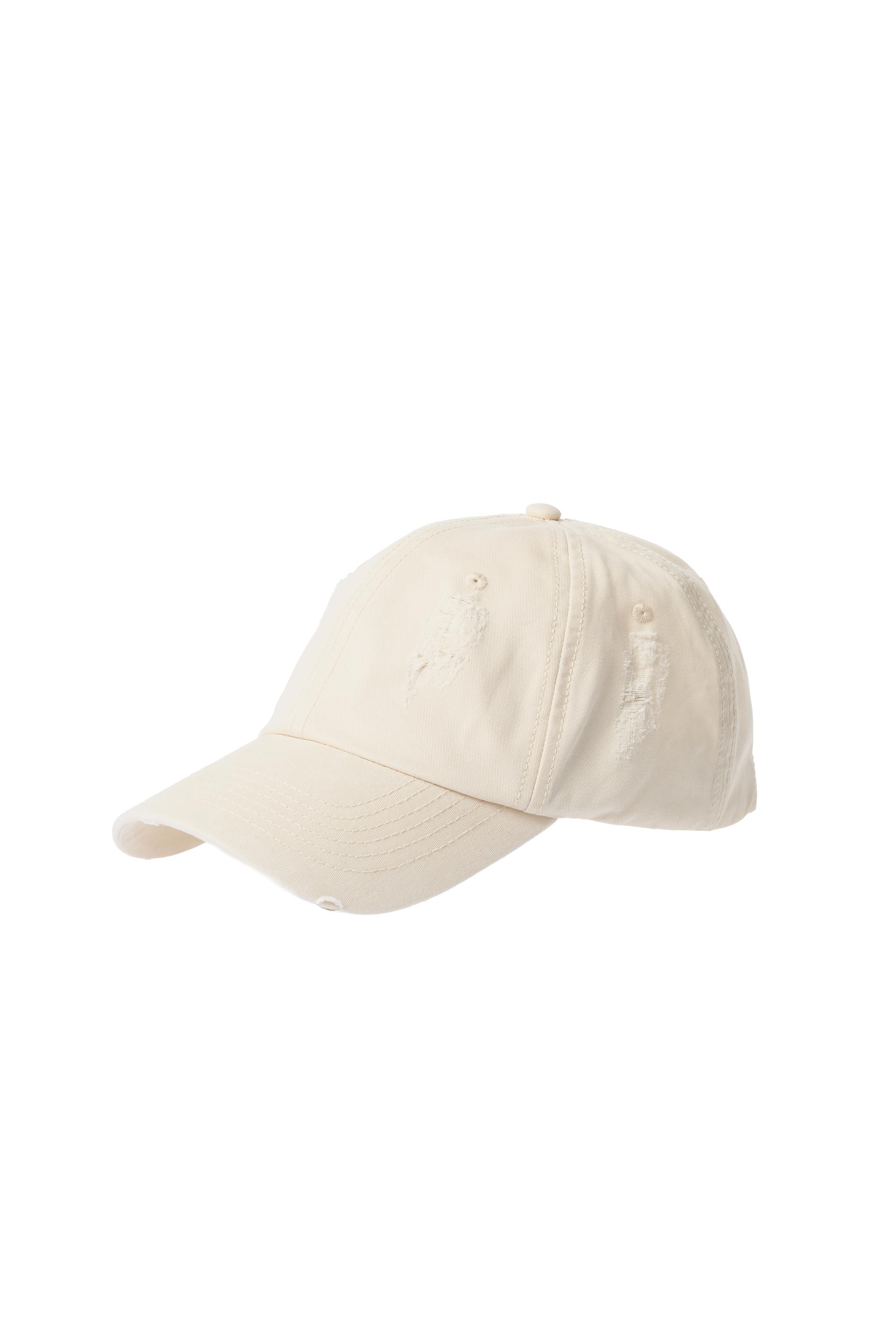 Benito Antonio x Zara Brown Distressed Baseball Cap WASHED RIPPED CAP - Brown | ZARA United States main image 3