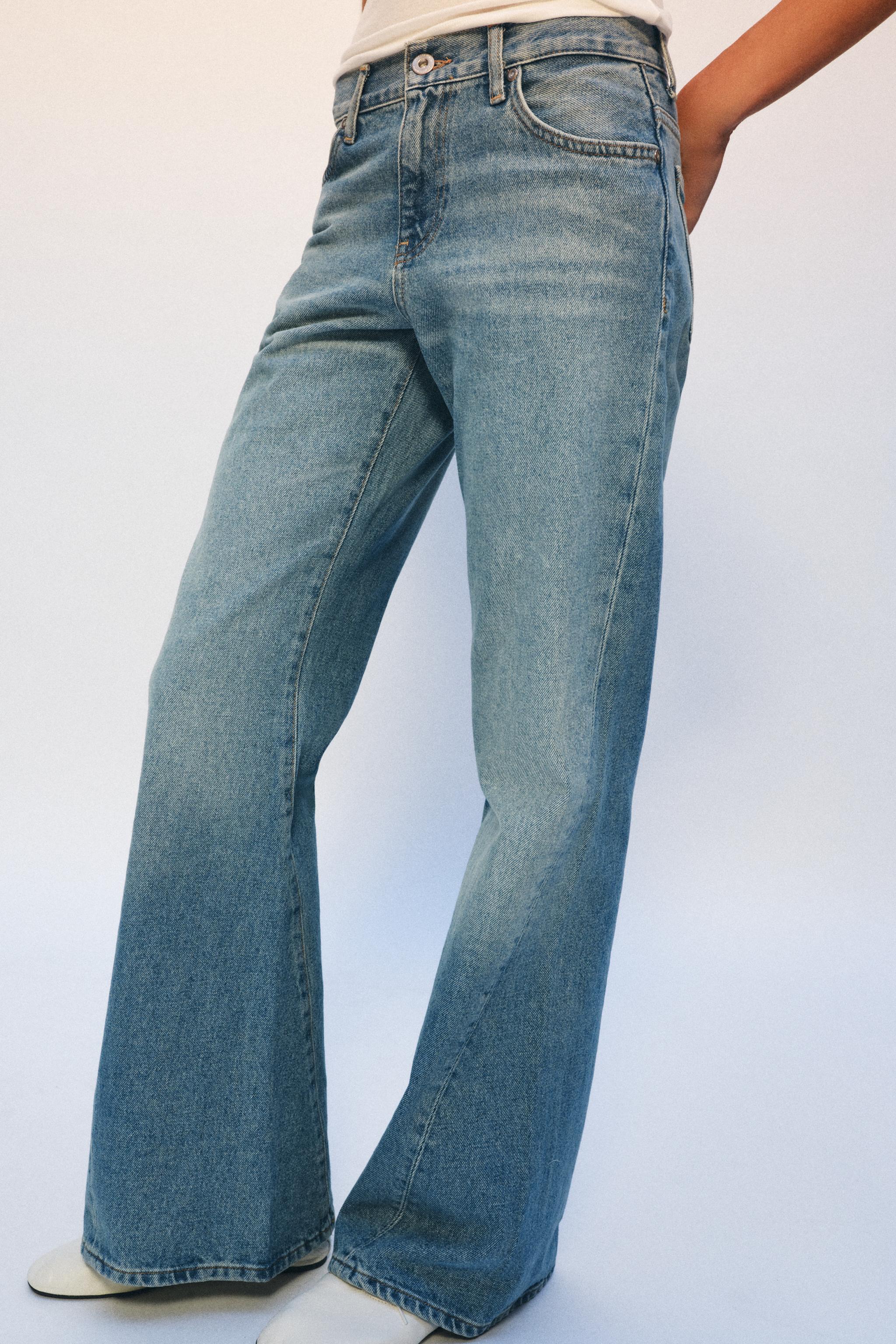 ◆ ジェラ JEANS ZW COLLECTION RELAXED FLARE TIRO BAJO - Azul medio | ZARA Chile