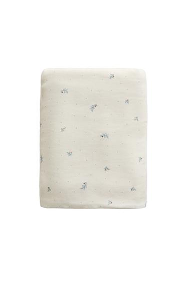 FLORAL BABY TOWEL - Ecru by Zara