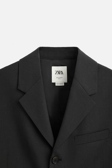 LIMITED EDITION WOOL SUIT BLAZER - Anthracite grey by Zara - Image 14