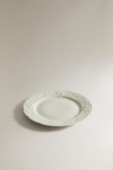ASSIETTE À DESSERT PORCELAINE RAISIN - Crème de Zara - Image 1