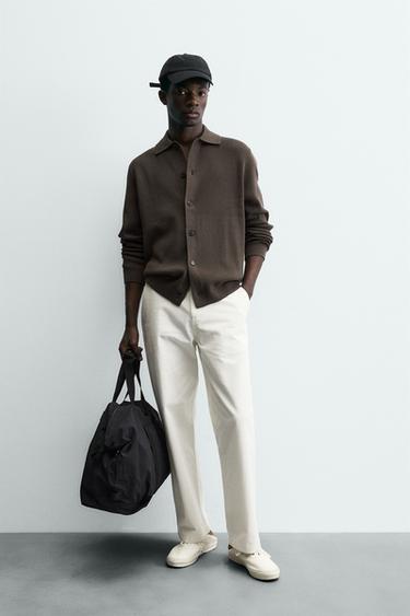 REGULAR FIT CARDIGAN - Light brown by Zara