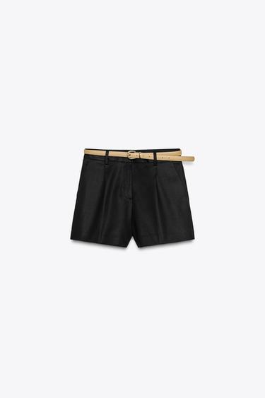 DARTED BERMUDA SHORTS WITH BELT - Black by Zara - Image 5