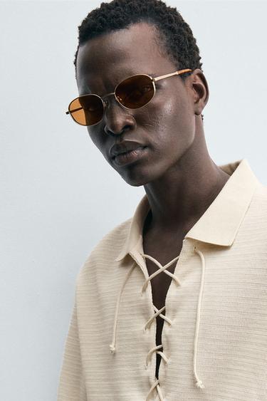 POLO ESTRUCTURA CORDÓN - Blanco roto de Zara