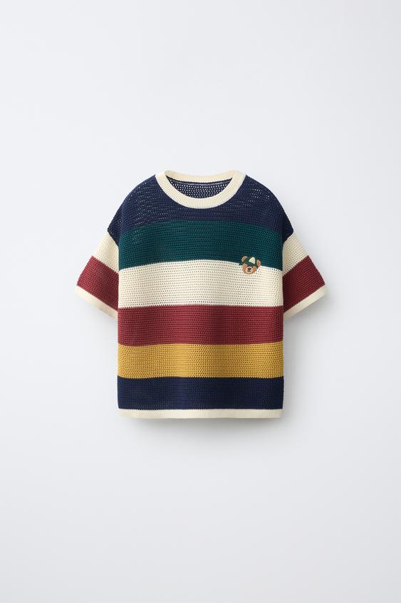 STRIPED KNIT T-SHIRT - Stripes by Zara - Image 0