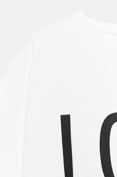 OVERSIZE TEXT T-SHIRT - White by Zara - Image 8