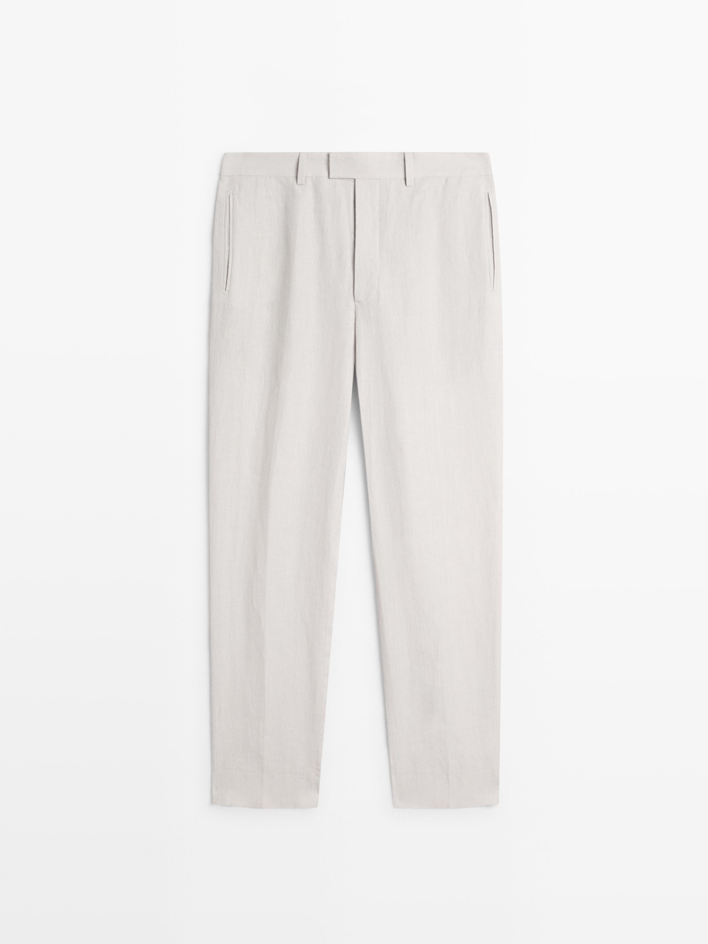 Pantalon barrel fit lin tailoring