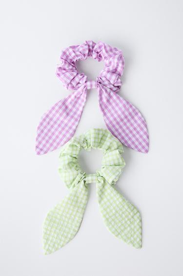 2-PACK OF GINGHAM BOW SCRUNCHIES - Multicoloured by Zara - Image 3