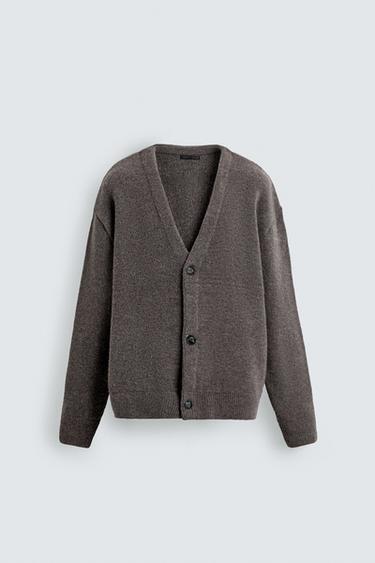 TEXTURED KNIT CARDIGAN - Siva od Zare