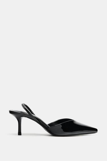 SLINGBACK HIGH-HEEL SHOES - Black by Zara