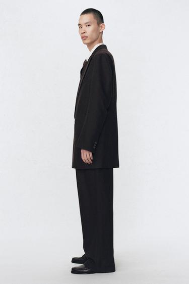 フランネルブレザー Soshiotsuki x ZARAブラウンZaraのフランネルブレザー Soshiotsuki x ZARA - ブラウン