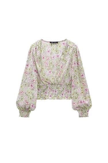 CAMISA ESTAMPADA CINTURA ELÁSTICA