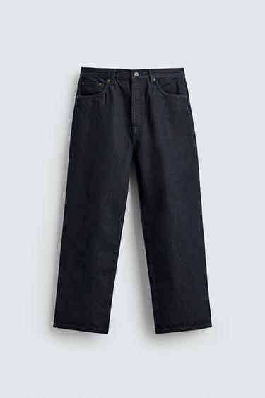 COTTON - WOOL STRAIGHT-LEG JEANS - Blue by Zara
