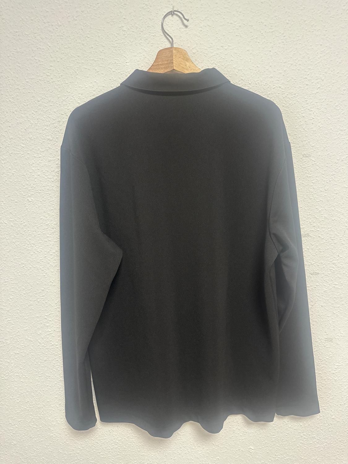 LONG SLEEVE TEXTURED POLO SHIRT - Image 3
