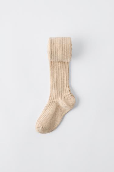 RIBBED TIGHTS - Sand by Zara - Image 3