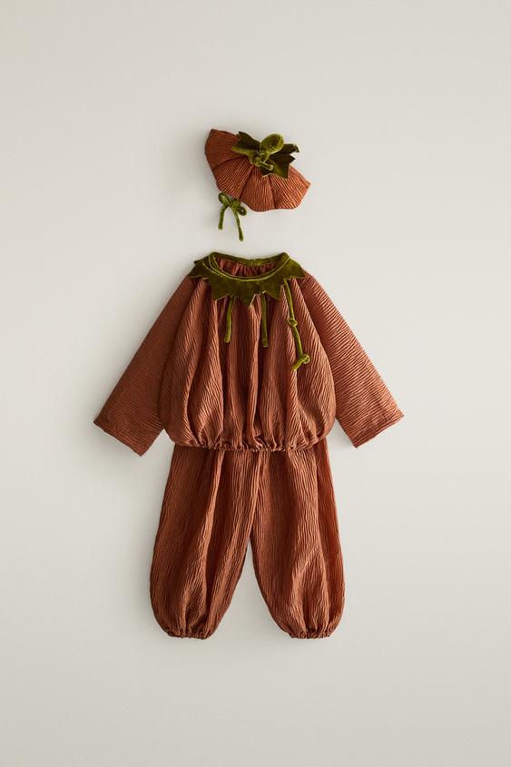 Zara KIDS' HALLOWEEN PUMPKIN COSTUME - 磚紅色 - 圖片 0