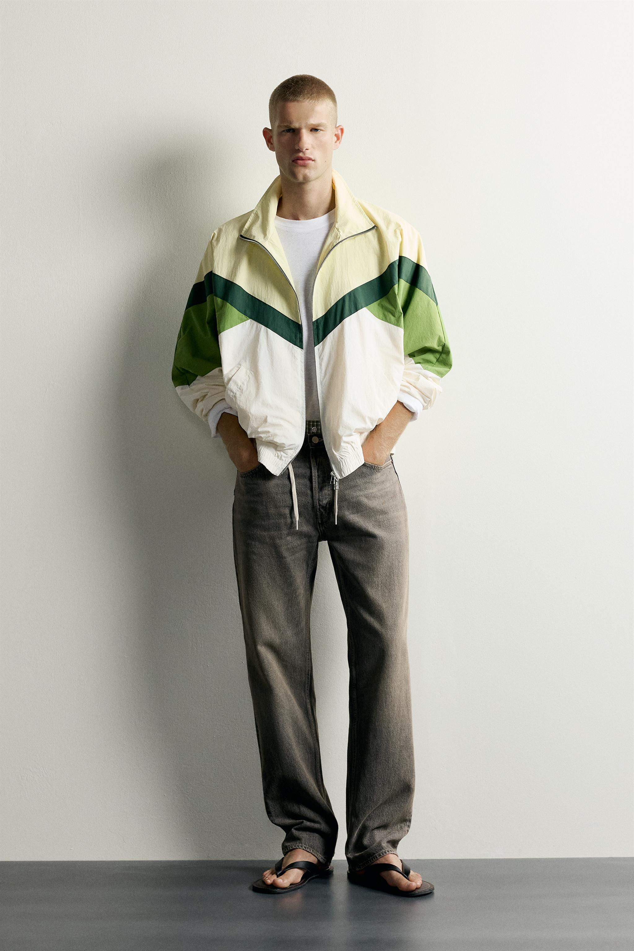 Мужские куртки Zara COLOR BLOCK TECHNICAL JACKET