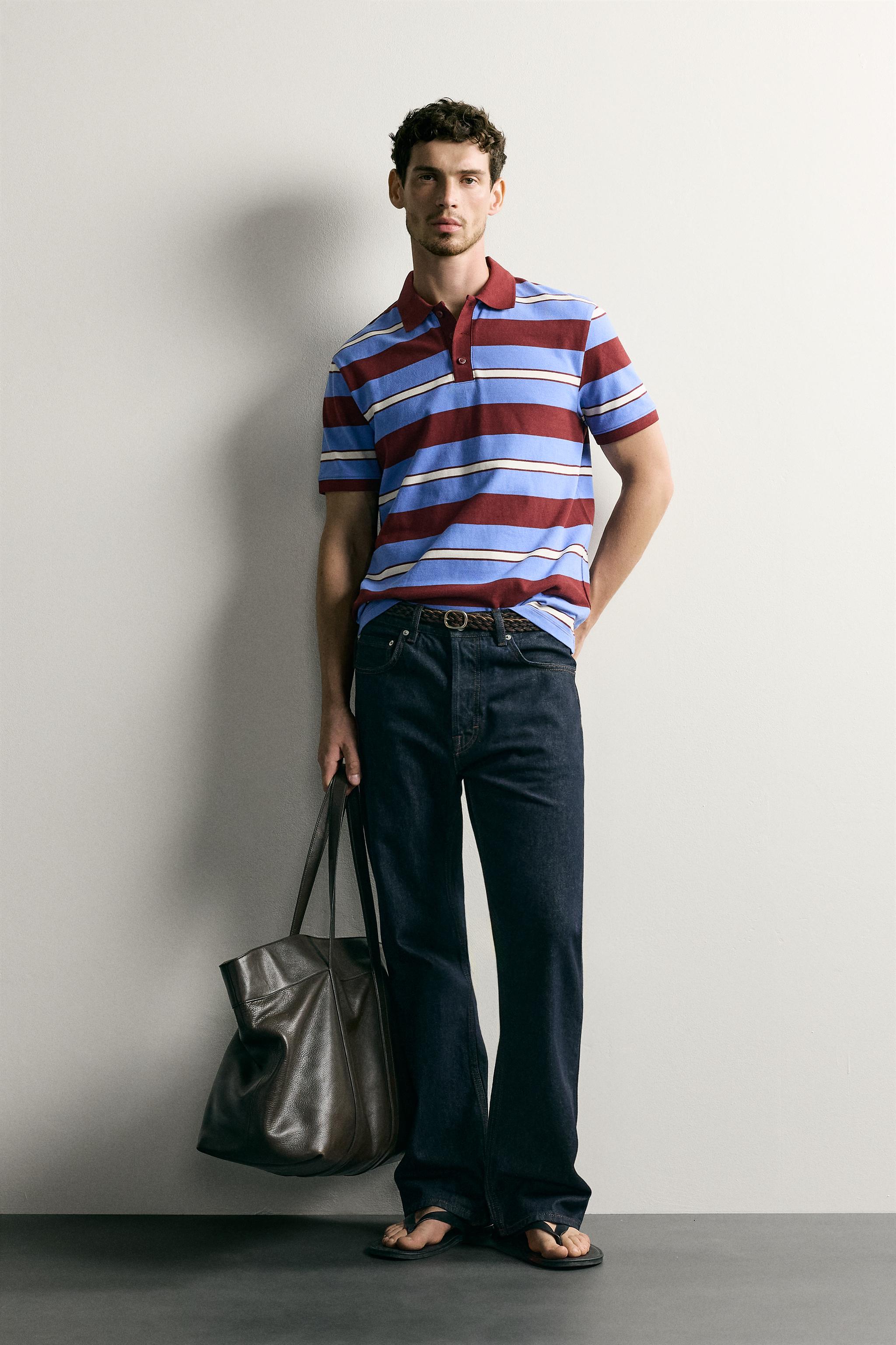 REGULAR FIT STRIPED PIQUÉ POLO