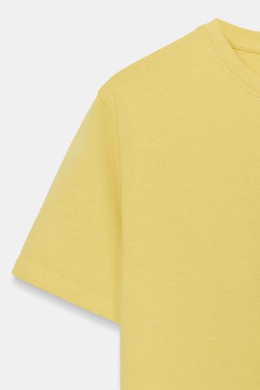 T-SHIRT RUSTIQUE COTON - jaune de Zara - Image 8