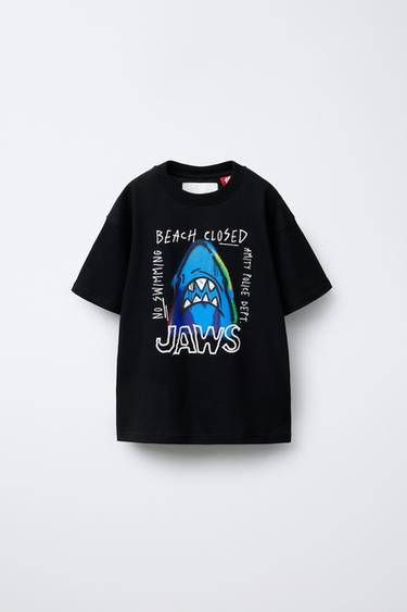 ФУТБОЛКА JAWS © 50TH ANNIVERSARY - Чорний Zara - Зображення 0