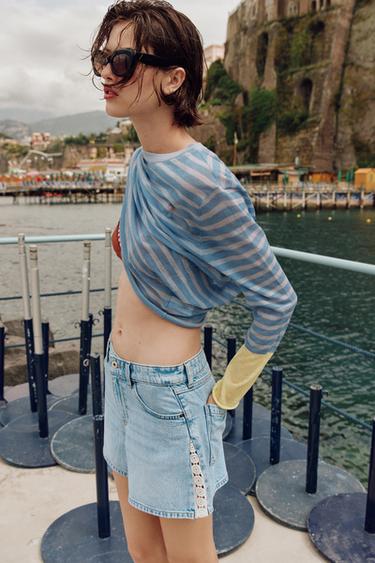 SHORT Z1975 CROCHET - Bleu moyen de Zara - Image 5