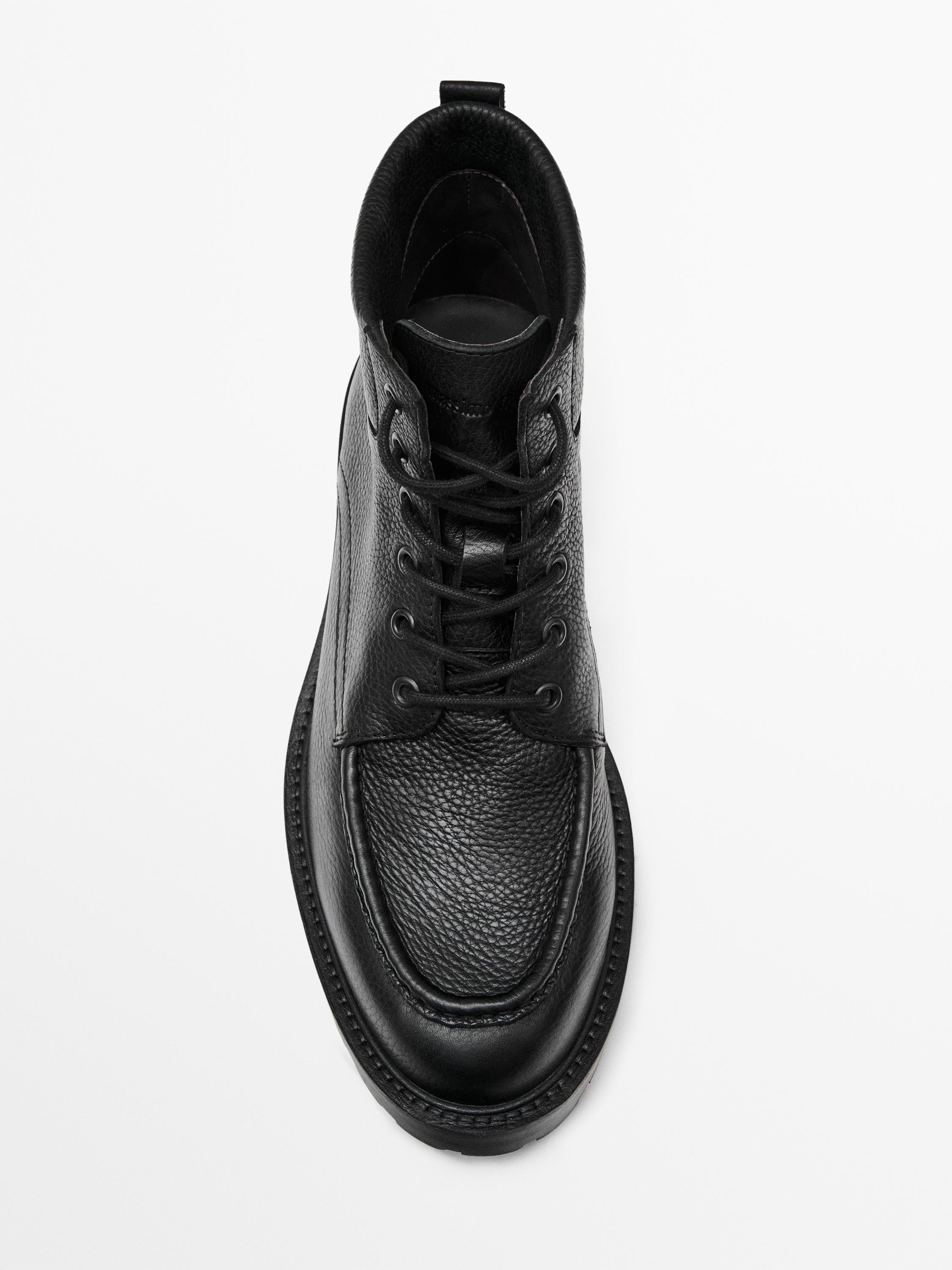 Tumbled moc toe boots