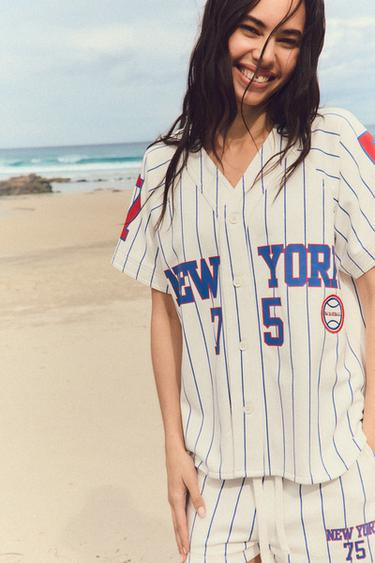 BASEBALL-JACKE NEW YORK - Weiß von Zara - Bild 0