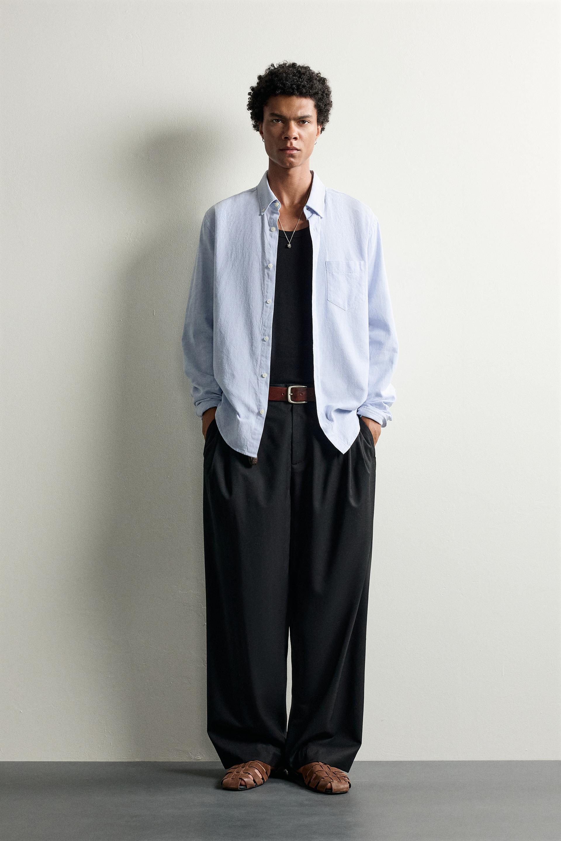Regular Fit Textured Oxford Shirt