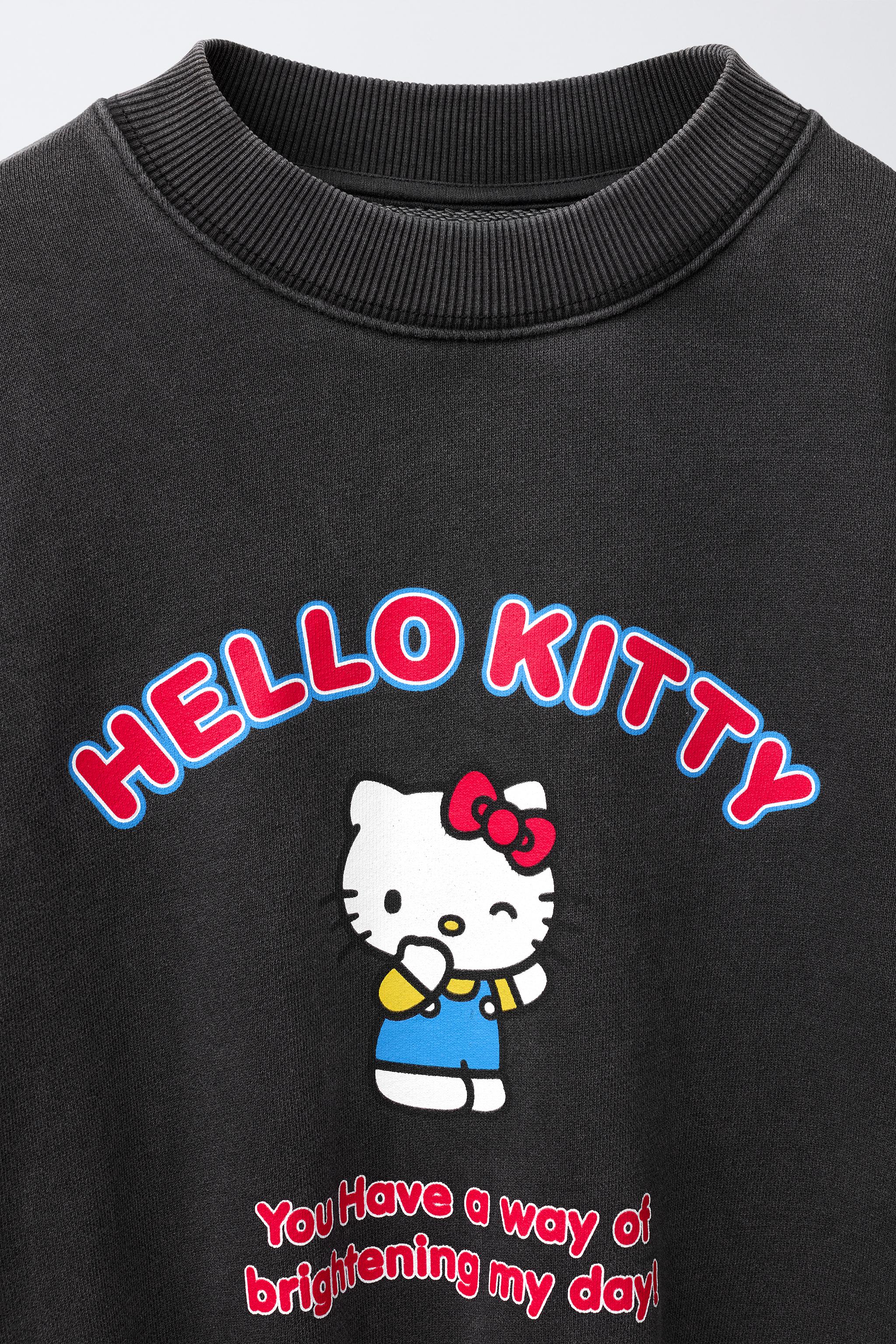HELLO KITTY © SANRIO FADED SWEATSHIRT - Anthracite grey | ZARA India