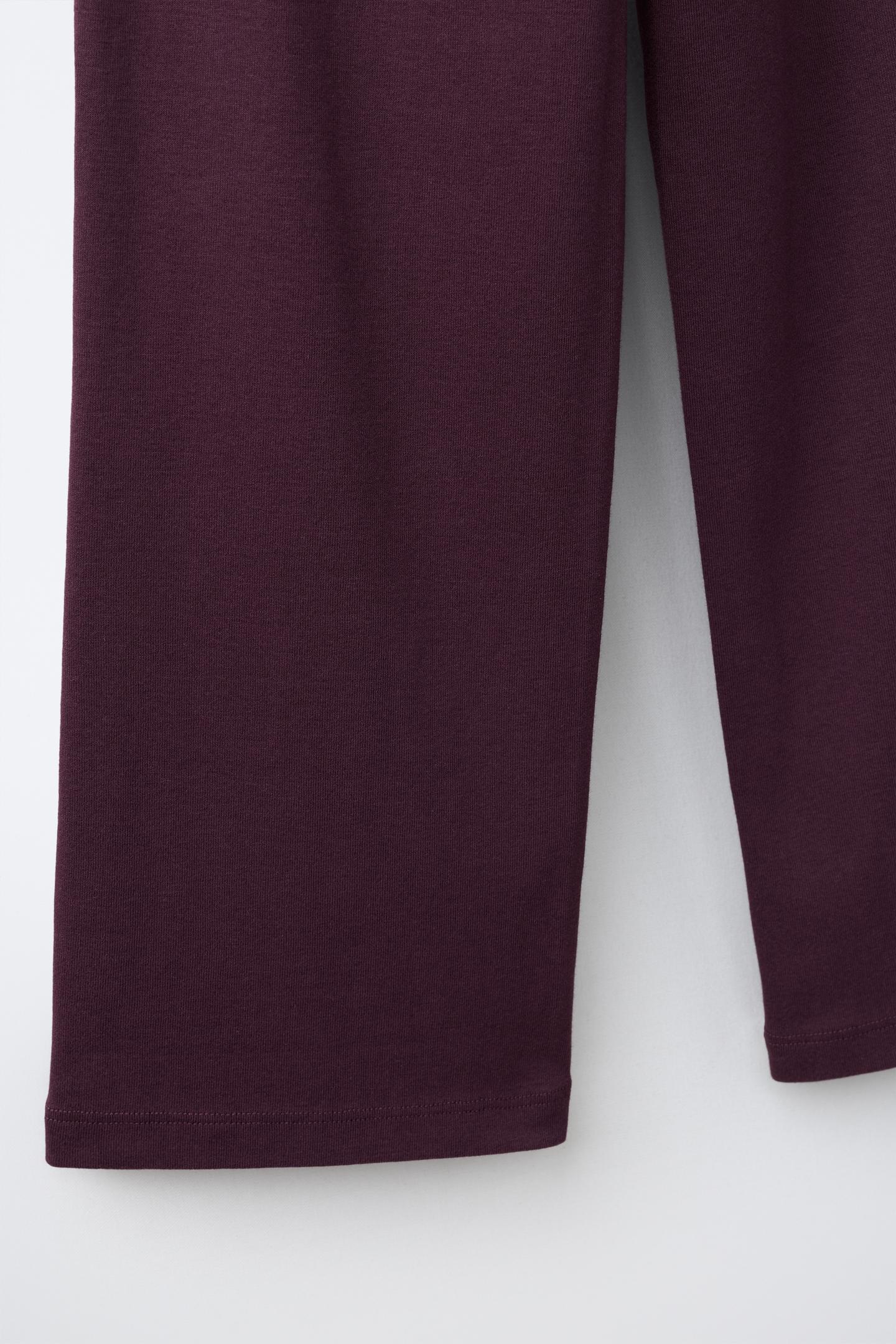 Брюки Zara Wide Leg, цвет: Бордовый — фото 4