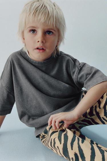 PANTALÓN STRAIGHT FELPA ANIMAL PRINT - Arena de Zara