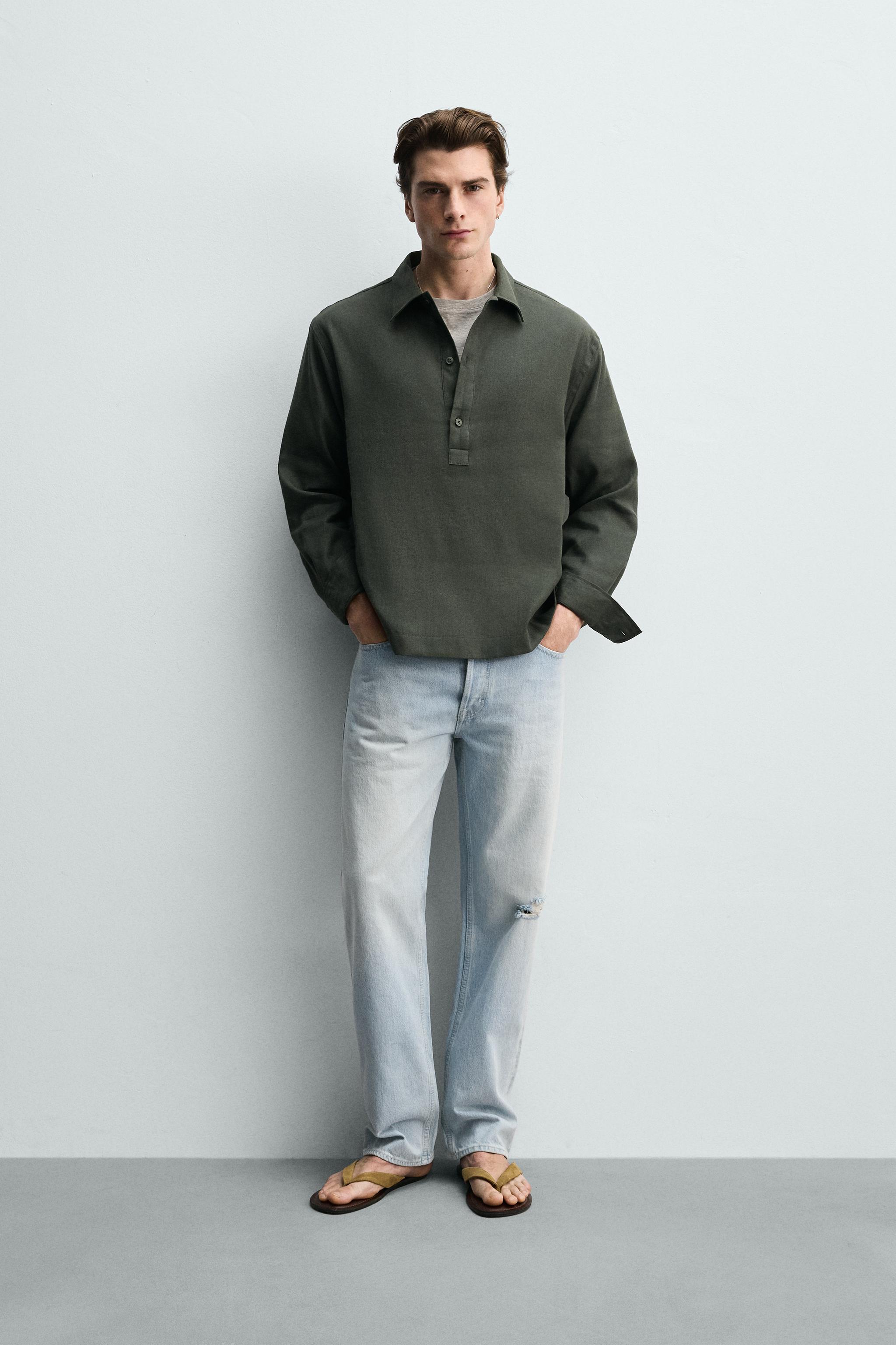 COTTON-LINEN POLO SHIRT