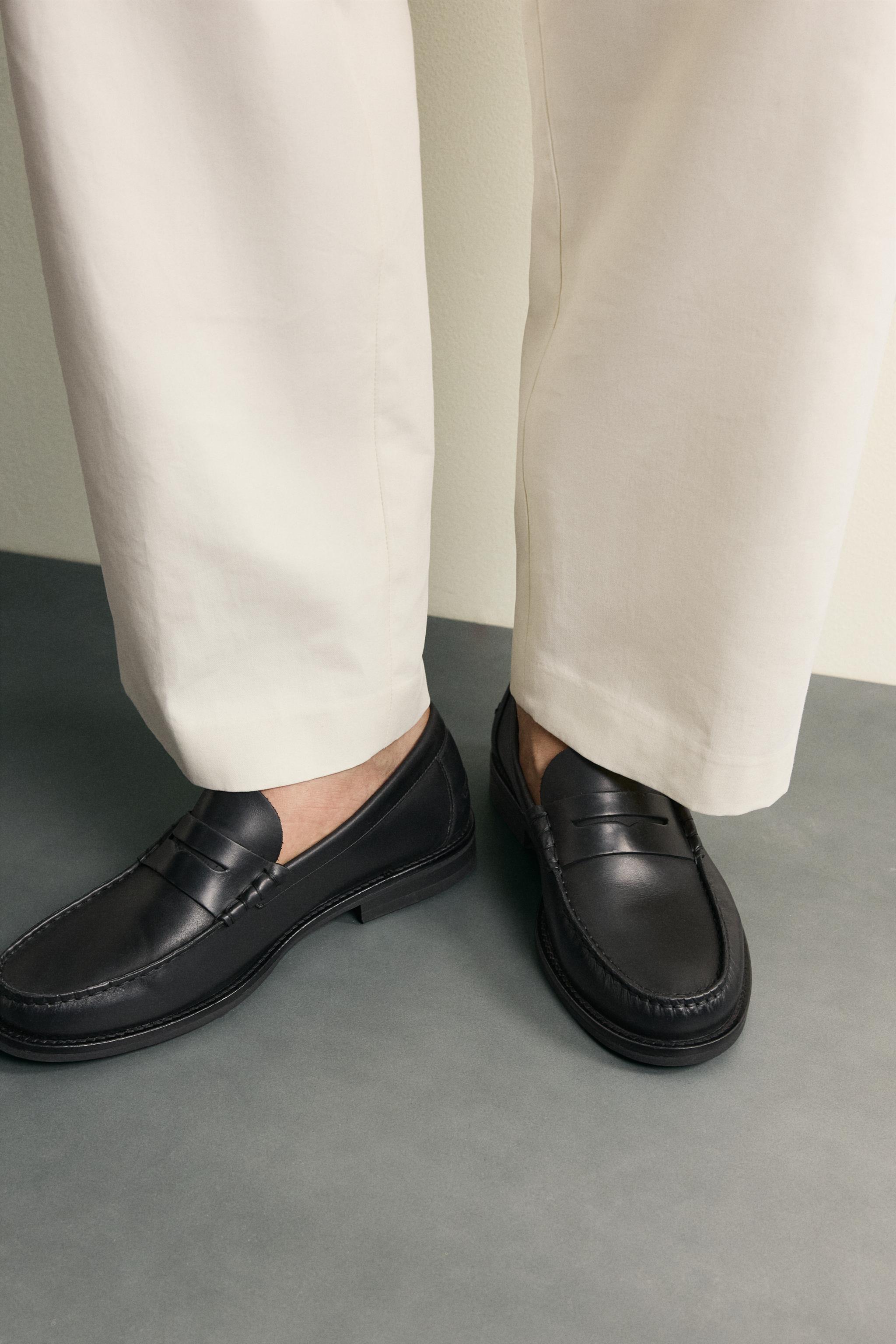LEATHER PENNY LOAFERS