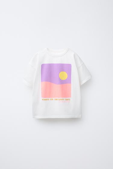 CAMISETA ESTAMPADA SUNSET - Blanco de Zara