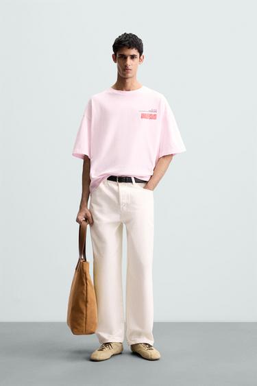 CAMISETA ESTAMPADO COMBINADO - Rosa de Zara - Imagen 0