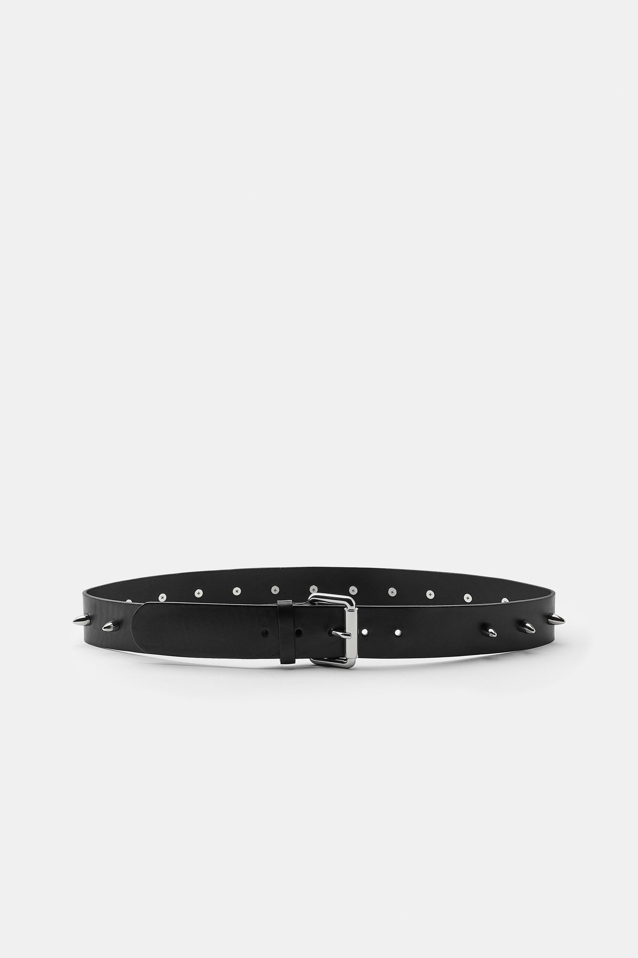 Ceinture 100% cuir à clous CATS