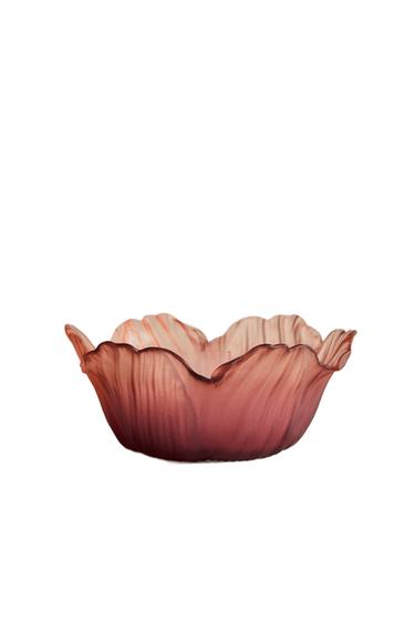 BOL VIDRIO FLOR - Rosa de Zara