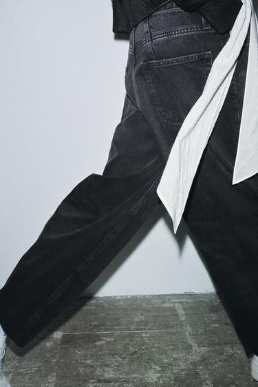 JJEANS ZW COLLECTION TAPERED TIRO MEDIO - Negro de Zara