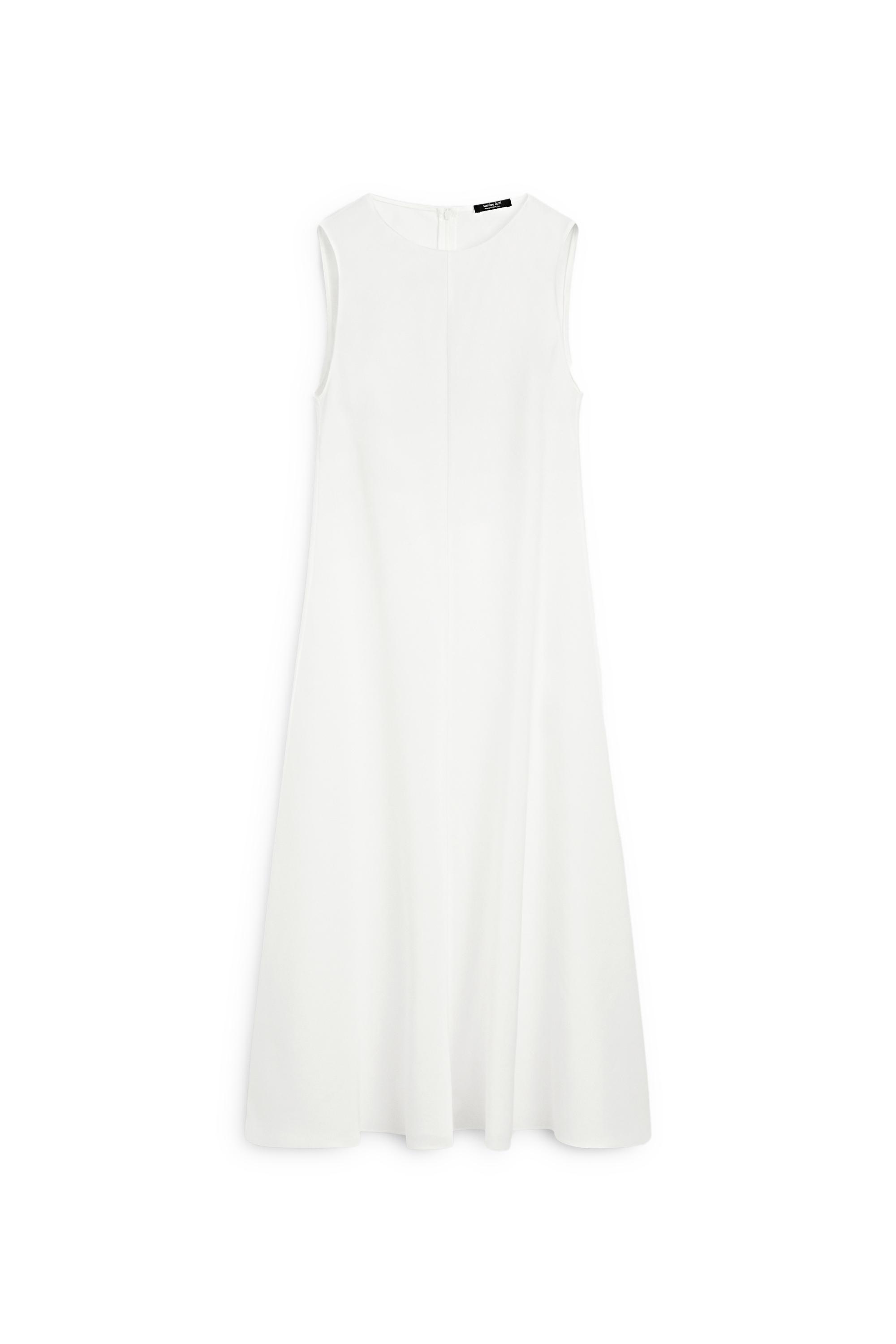 Flowing linen midi dress - White | ZARA United States