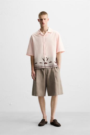 SUN JACQUARD SHIRT - Pastel pink by Zara - Image 0