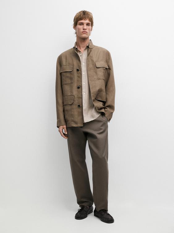 100% linen Safari jacket from Zara - $320