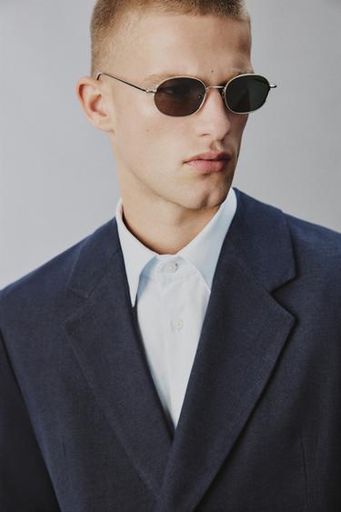 DOUBLE-BREASTED LINEN/COTTON SUIT BLAZER - Indigo by Zara - Image 4