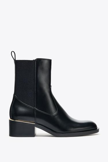STIEFELETTE MIT ABSATZ - Schwarz von Zara