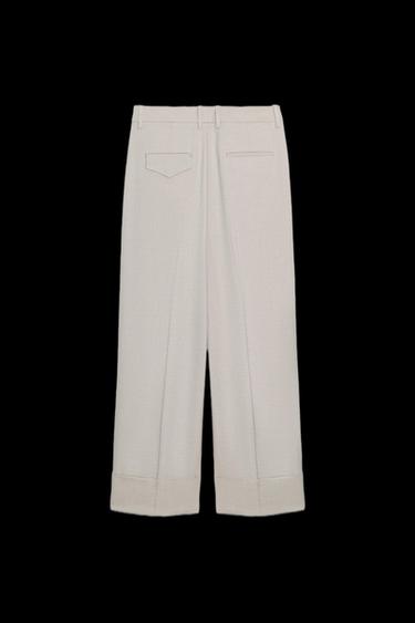PANTALÓN PINZAS ZW COLLECTION - Beige de Zara