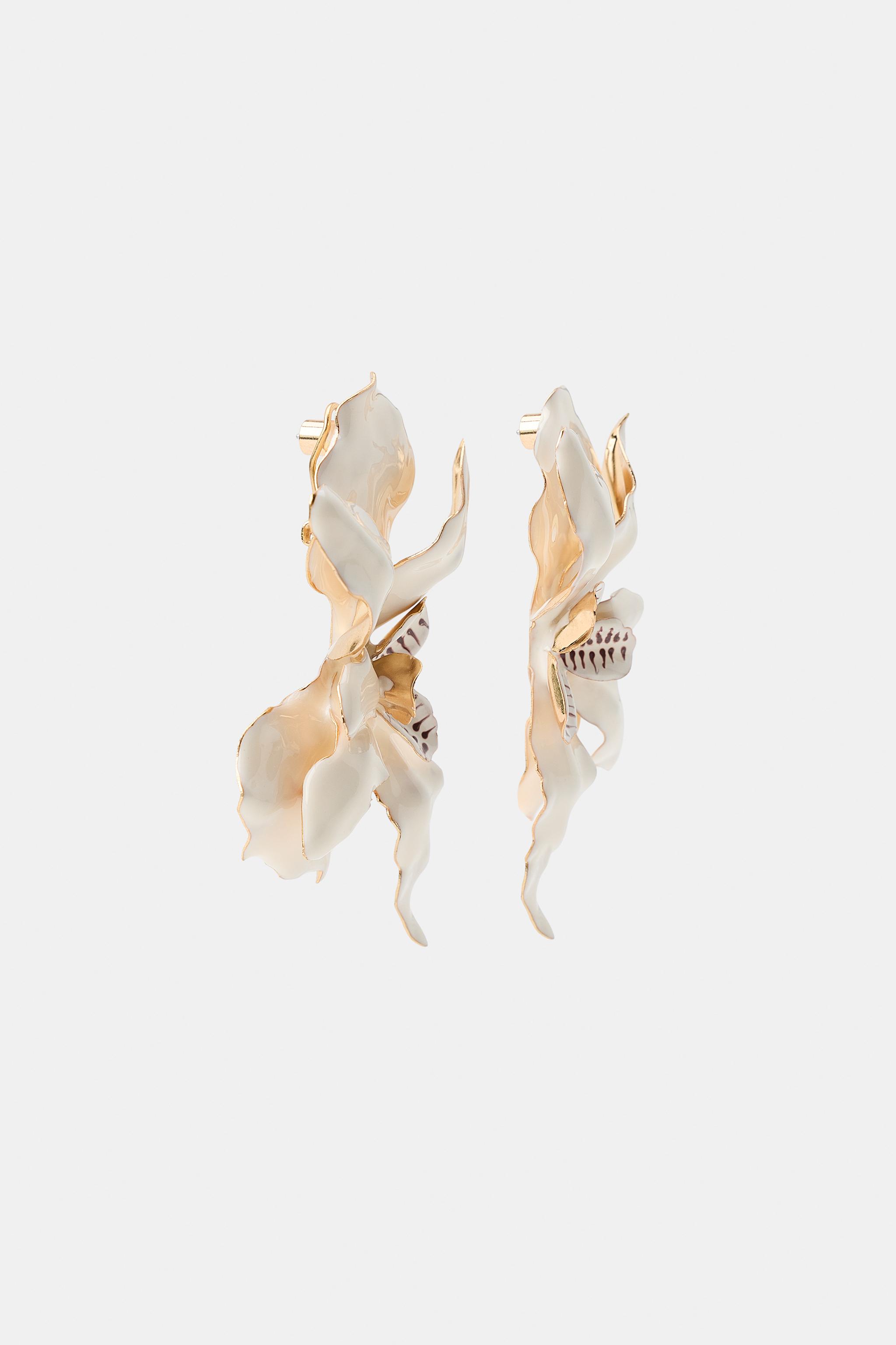MAXI FAN FLOWER EARRINGS