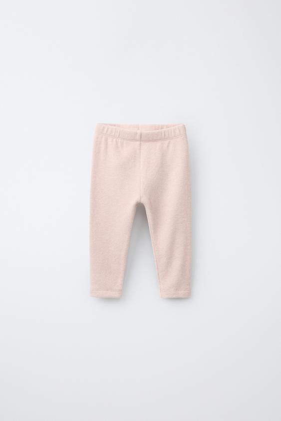 ЖҰМСАҚ БІР ТҮСТІ ЛЕГГИНС - Қызғылт Zara компаниясынан - Сурет 0