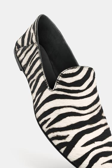 MOCASSINS EN CUIR À IMPRIMÉ ANIMALIER - Multicolore de Zara - Image 6