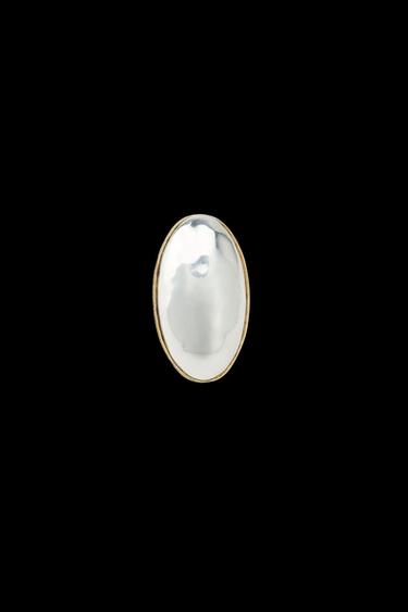 COMBINED GEOMETRIC RING - Gold / Silver by Zara - Image 0