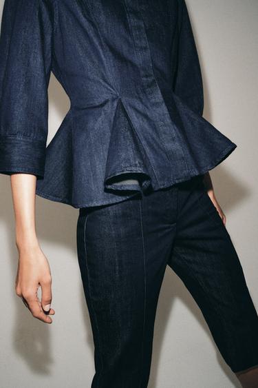 ZW COLLECTION КАПРИ ЏИНС ПАНТАЛОНИ - Сина од Zara